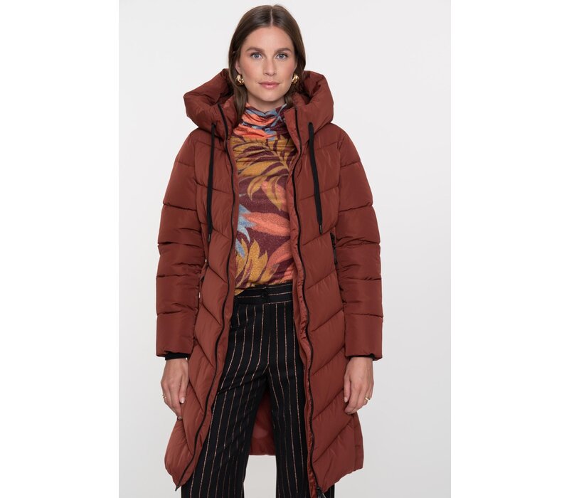 Geisha Jacket Mid Long Brick