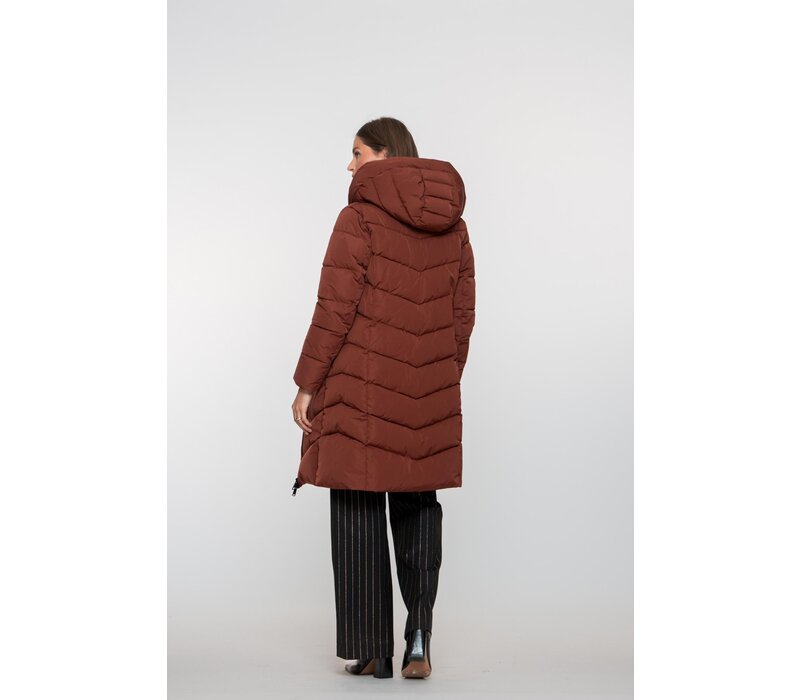 Geisha Jacket Mid Long Brick