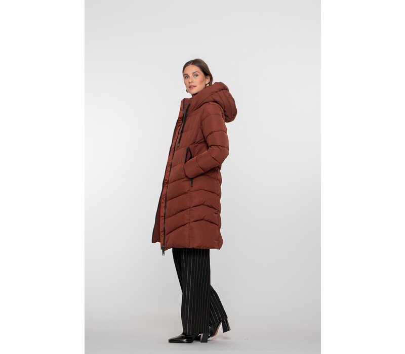 Geisha Jacket Mid Long Brick