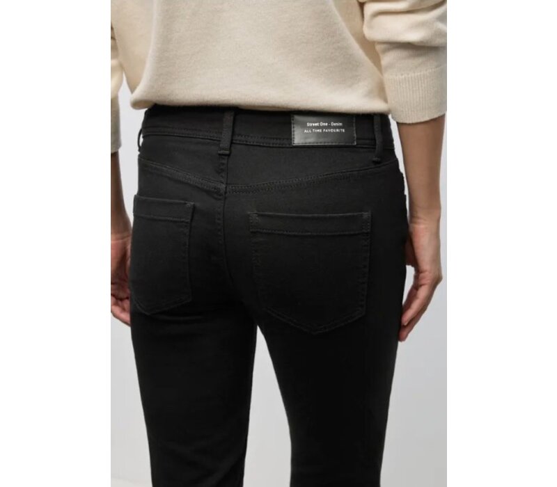 Street One Denim Jane Mid Waist Black Clean Washed