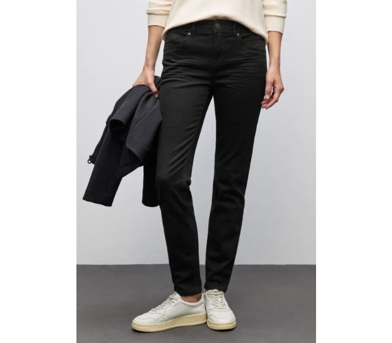 Street One Denim Jane Mid Waist Black Clean Washed
