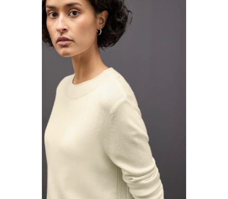 Street One Rolled Edge Collar Sweater Soft Beige