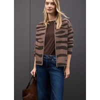Street One Fluffy Cardigan Silk Brown
