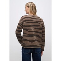 Street One Fluffy Cardigan Silk Brown
