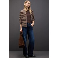 Street One Fluffy Cardigan Silk Brown