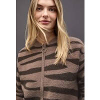 Street One Fluffy Cardigan Silk Brown