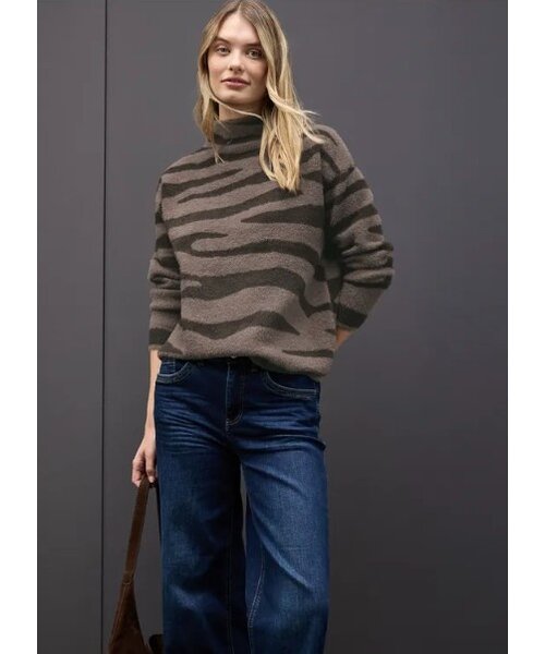StreetOne Street One Fluffy Jacquard Sweater