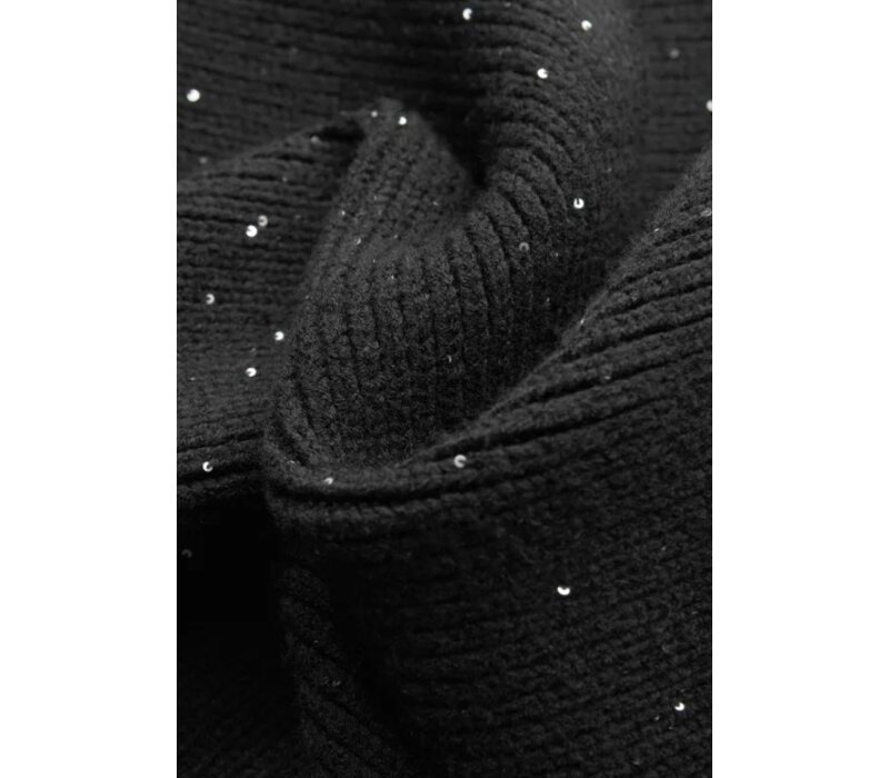 Street One Knit 2x Loop with Sequins Black