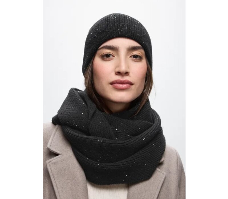 Street One Knit 2x Loop with Sequins Black