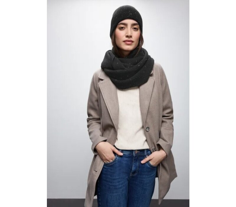 Street One Knit 2x Loop with Sequins Black