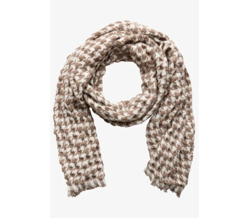 Street One Bubble Houndstooth Long Sjaal Rocky Brown
