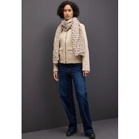 Street One Bubble Houndstooth Long Sjaal Rocky Brown