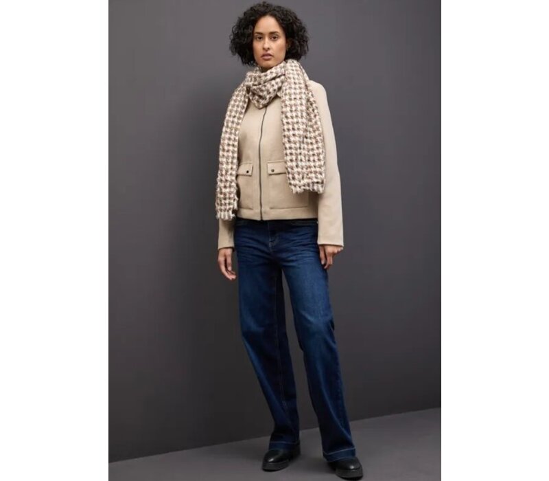 Street One Bubble Houndstooth Long Sjaal Rocky Brown