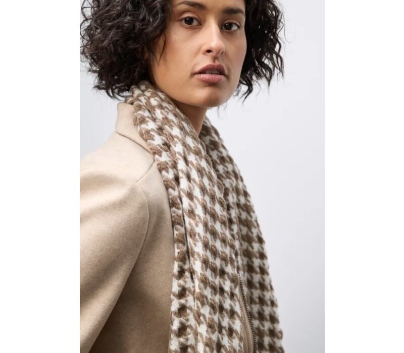 Street One Bubble Houndstooth Long Sjaal Rocky Brown