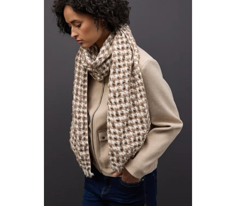 Street One Bubble Houndstooth Long Sjaal Rocky Brown