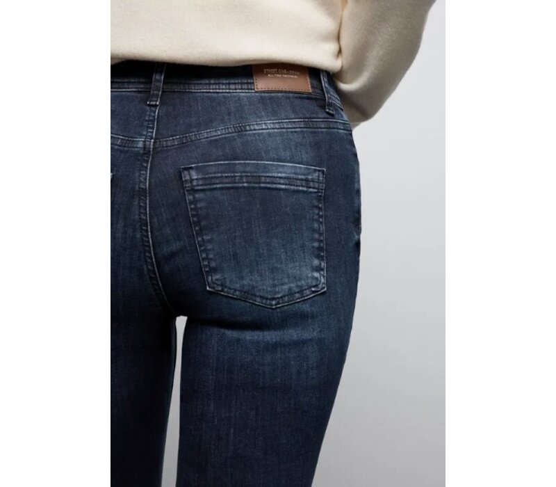 Street One Bootcut High Waist Blue Black Random Washed