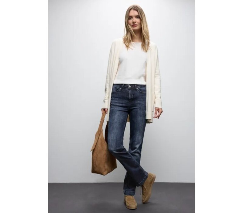 Street One Bootcut High Waist Blue Black Random Washed