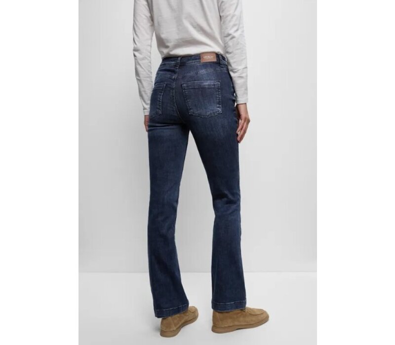 Street One Bootcut High Waist Blue Black Random Washed