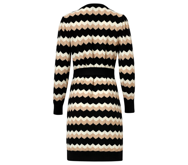 Smashed Lemon Knit Dress Black Sand