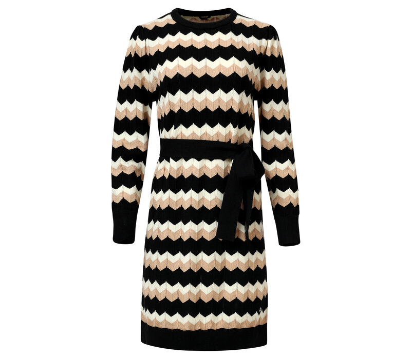 Smashed Lemon Knit Dress Black Sand