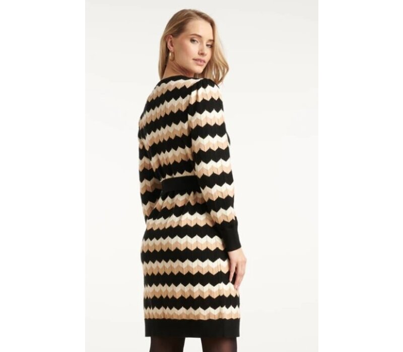 Smashed Lemon Knit Dress Black Sand