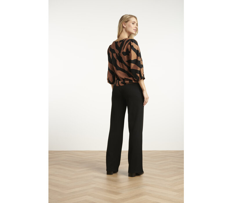 Smashed Lemon Blouse Brown Black