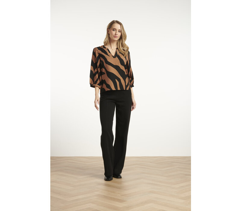 Smashed Lemon Blouse Brown Black