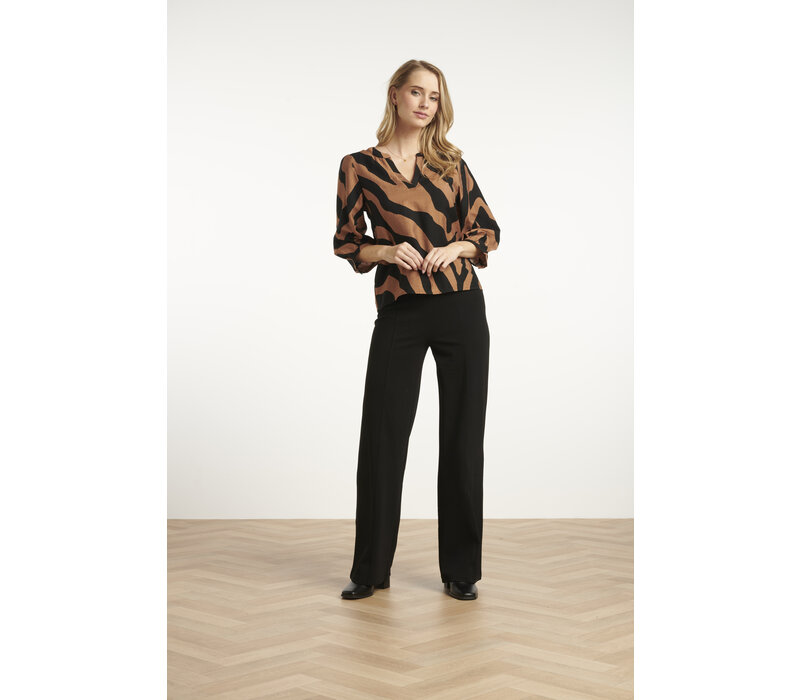 Smashed Lemon Blouse Brown Black