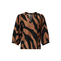 Smashed Lemon Blouse Brown Black