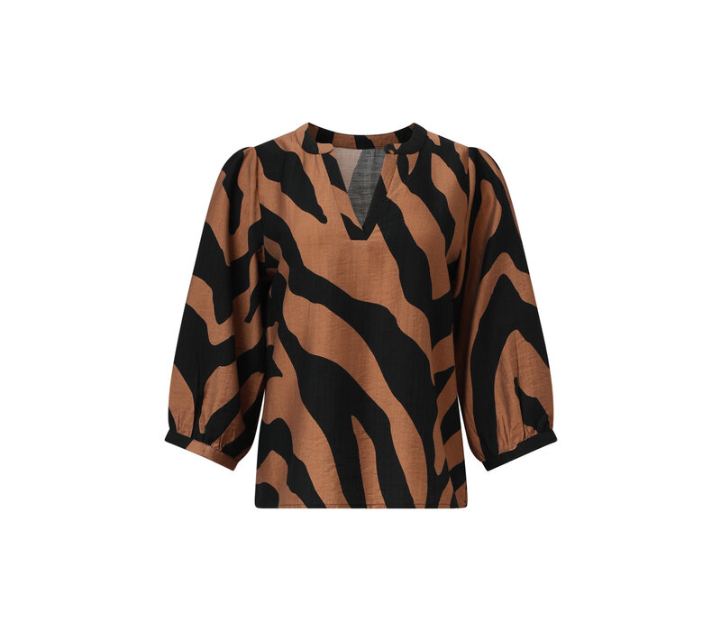 Smashed Lemon Blouse Brown Black