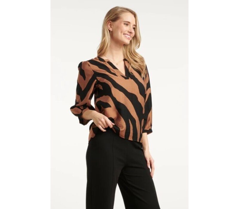 Smashed Lemon Blouse Brown Black