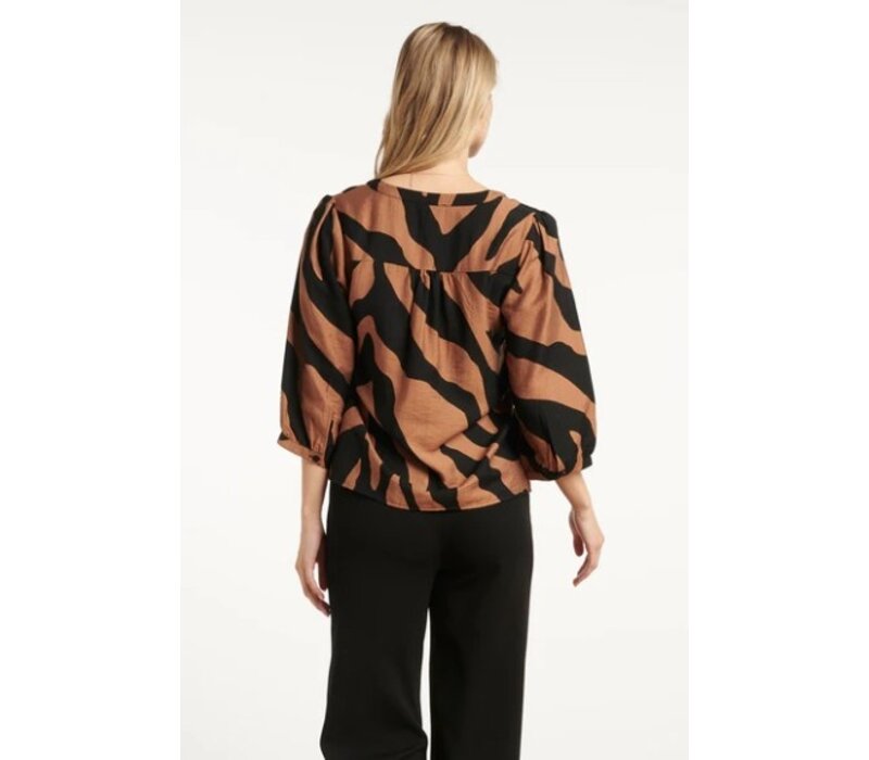 Smashed Lemon Blouse Brown Black