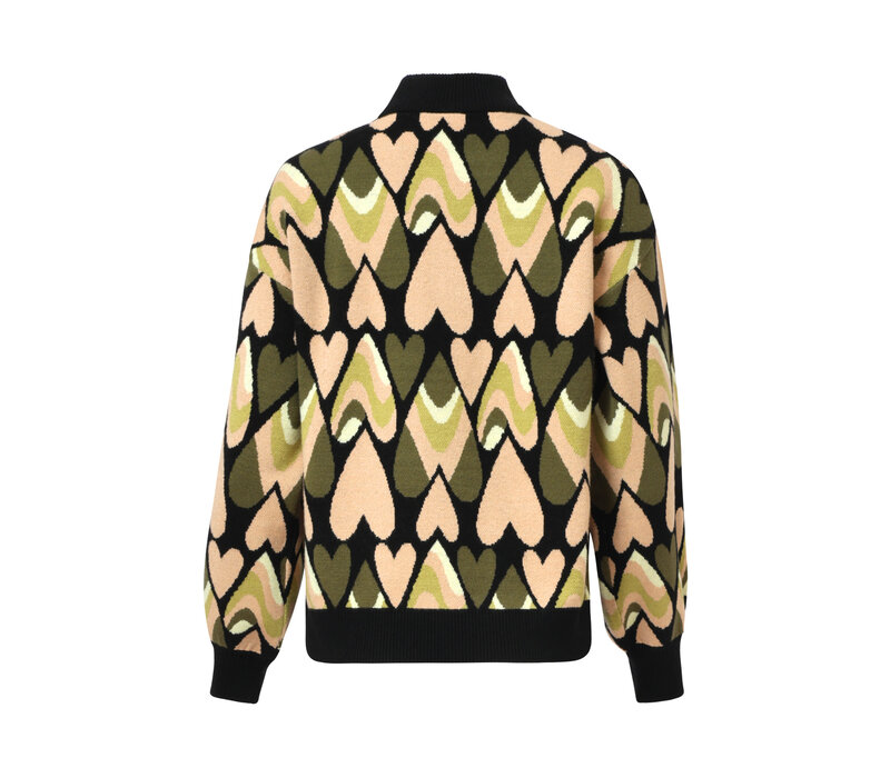 Smashed Lemon Knit Trui Black Army