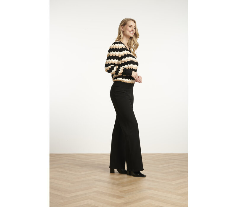 Smashed Lemon Knit Top Black Sand