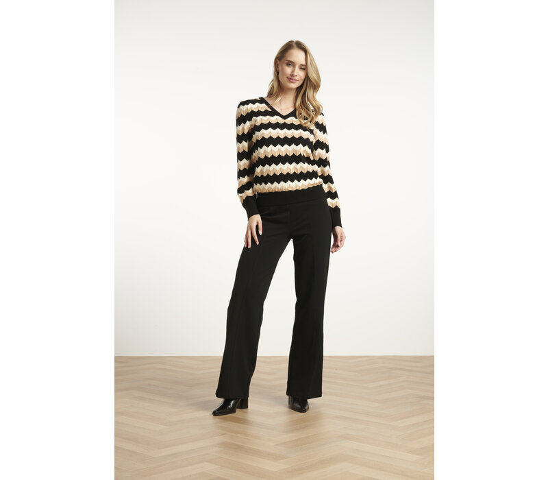 Smashed Lemon Knit Top Black Sand