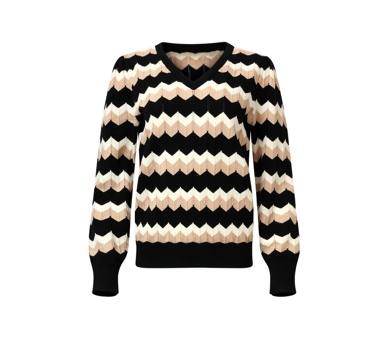 Smashed Lemon Knit Top Black Sand