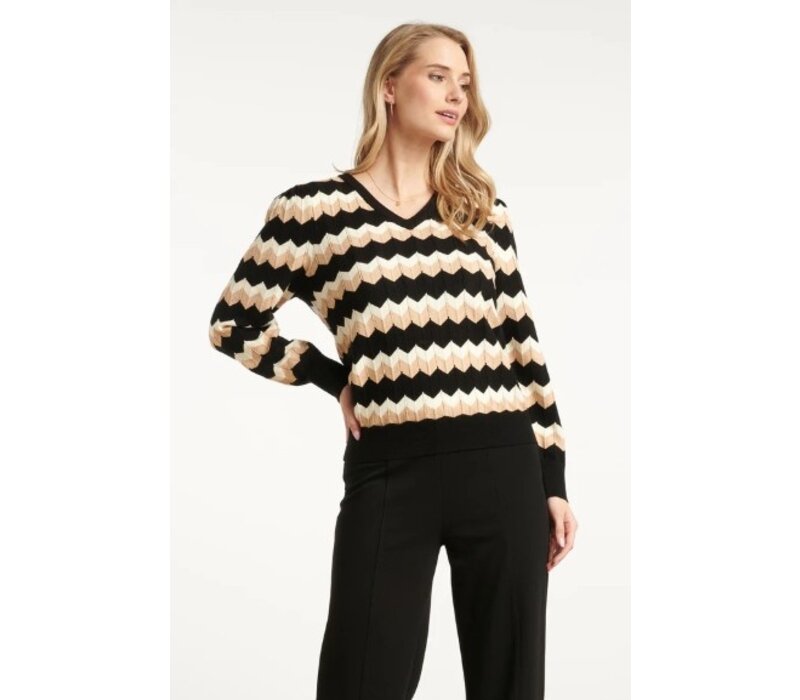 Smashed Lemon Knit Top Black Sand