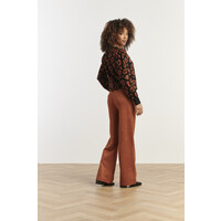 Smashed Lemon Knit Top Black Cognac