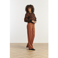 Smashed Lemon Knit Top Black Cognac