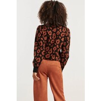 Smashed Lemon Knit Top Black Cognac