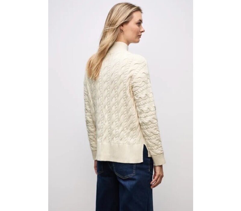Street One Turtle Neck Cable Sweat Soft Beige