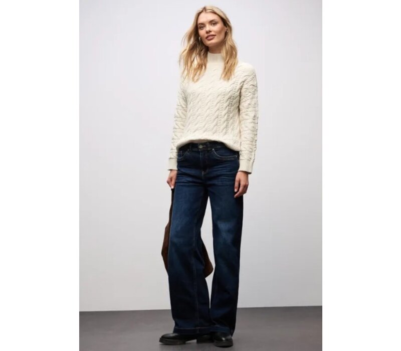 Street One Turtle Neck Cable Sweat Soft Beige