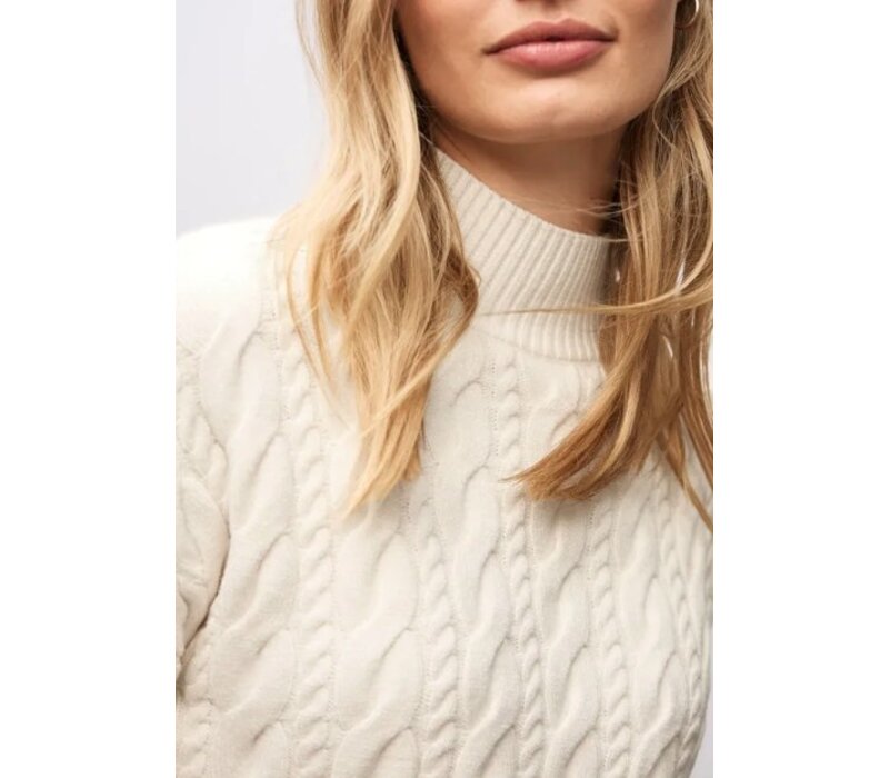 Street One Turtle Neck Cable Sweat Soft Beige