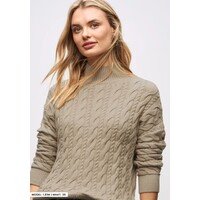 Street One Turtle Neck Cable Sweat Sanded Beige
