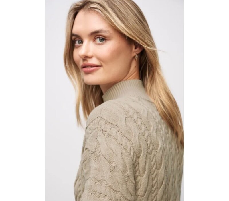 Street One Turtle Neck Cable Sweat Sanded Beige