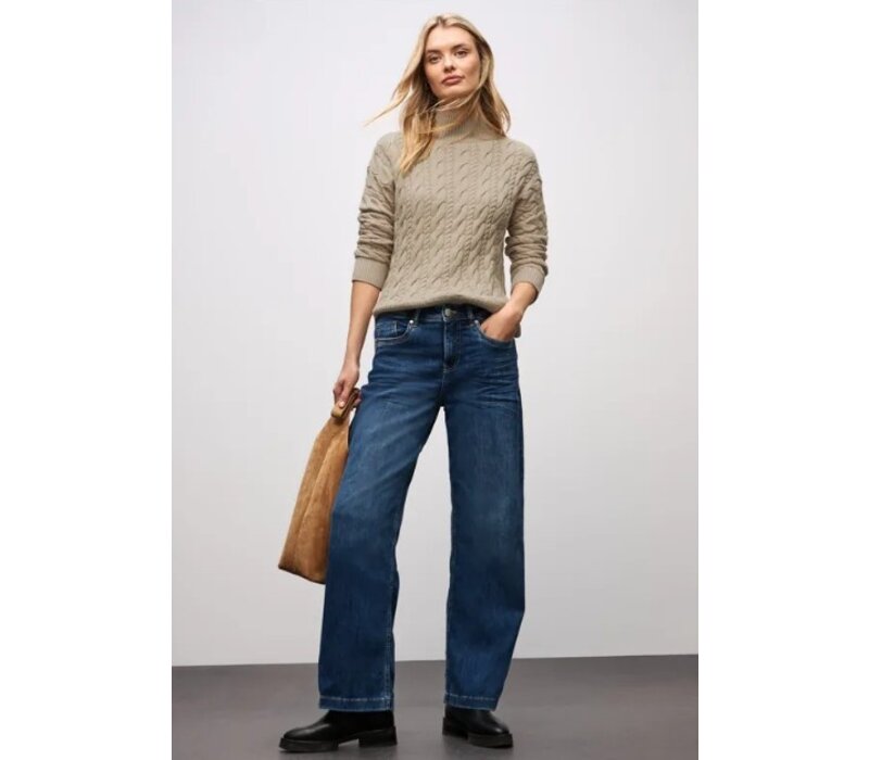 Street One Turtle Neck Cable Sweat Sanded Beige