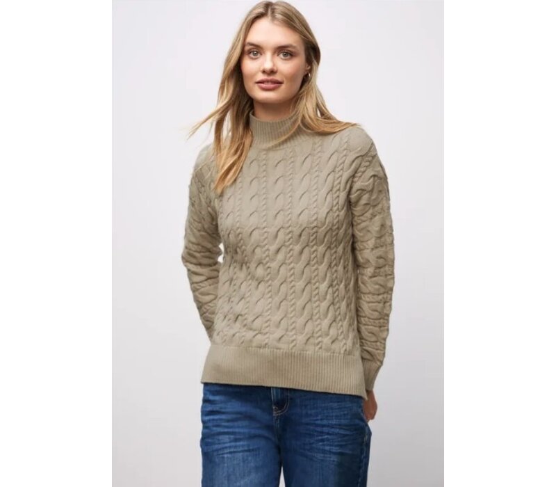 Street One Turtle Neck Cable Sweat Sanded Beige