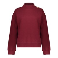 Geisha Sweater with Buttons at Shoulder Burgundy