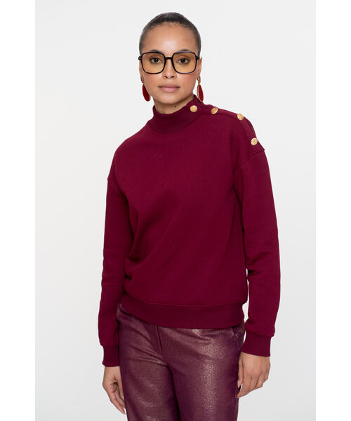 Geisha Geisha Sweater with Buttons at Shoulder