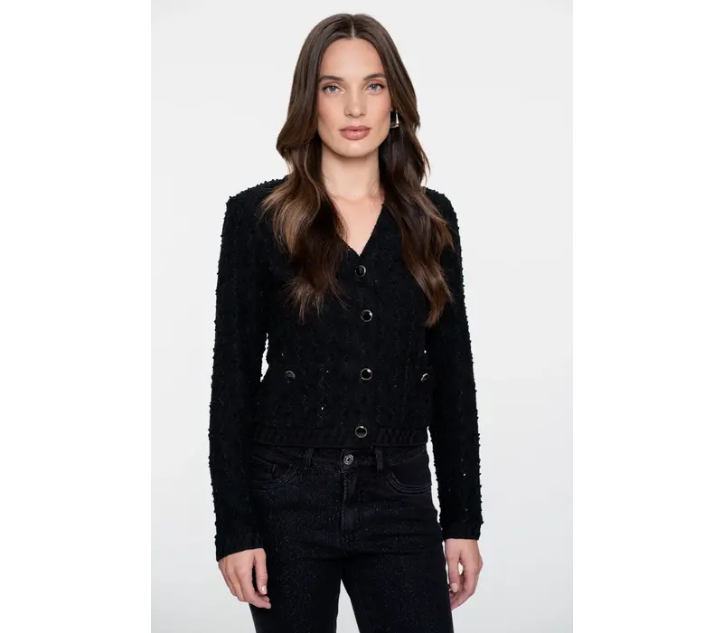 Geisha Vest Sequences Black